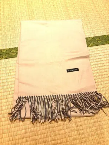 캐시미어 리버서블 스톨 베이지 그레이