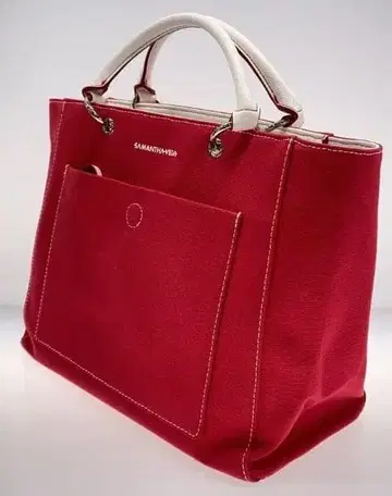 Samantha Vega 숄더백 캔버스 RED 빨간색 무지