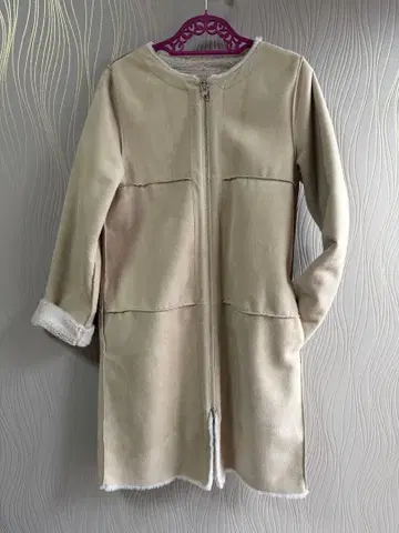 미착용 새상품 favori 코트 노카라 코트 스웨이드 조 쭈리 포함