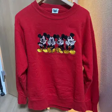 Disney 미키마우스 맨투맨 빨간색