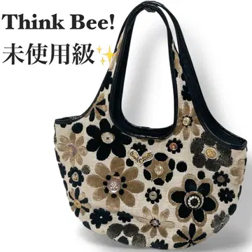 ThinkBee! 비쥬 핸드백 대용량 마가렛 패턴 베이지