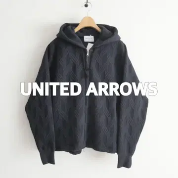 [ 새상품 ] UNITED ARROWS 케이블 자카드 맨투맨 후드티