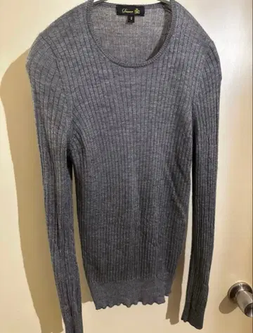 드로어 캐시미어 실크 리브 니트