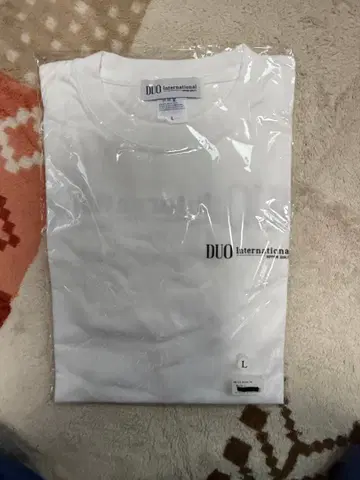 DUO S/S 코튼 T셔츠 L 새상품 화이트 반팔 듀오 시바스 화이트