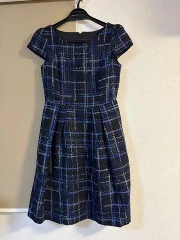 즉시 구매 가능 ANAYI 아나이 체크 울 혼방 원피스 라메