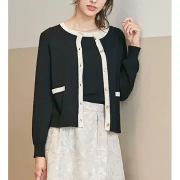 any SiS 바이컬러 가디건