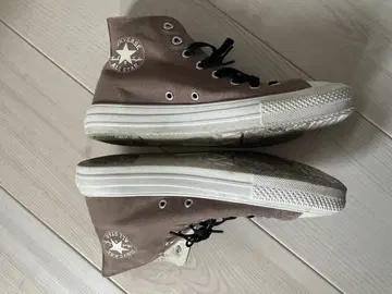 CONVERSE 올스타 하이컷 사이드 지퍼 브라운