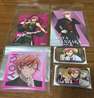 오이란자카 쿄야 아크릴 코스터, 캔뱃지, 엽서, 브로마이드 5종 세트