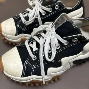 한국 한정판 Converse 통굽 블랙 캔버스 스니커즈 24.5