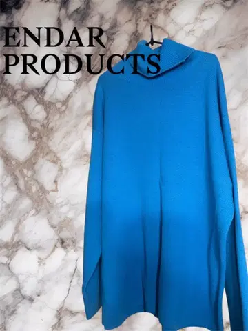 E 파랑 니트 스웨터