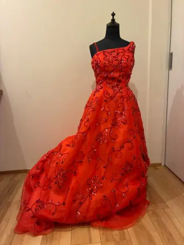 스팽글 자수 컬러 드레스