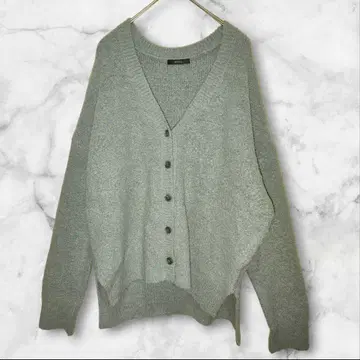 어반 리서치 로쏘 니트 가디건 그레이 드롭 숄더 프리