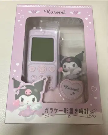 [ 새상품 미개봉 ] 산리오 폴더폰 모양 탁상시계 쿠로미