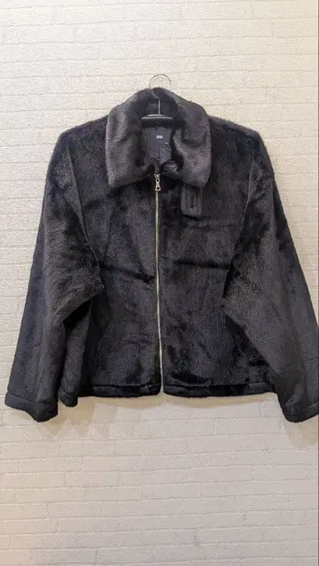 HARE 블랙 인조 모피 자켓 블루종