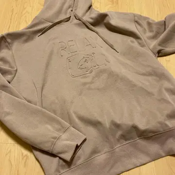 graniph RELAX 자수 후드티 L 베이지