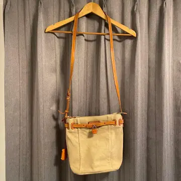 겐텐 캔버스 가죽 숄더백 genten 중고