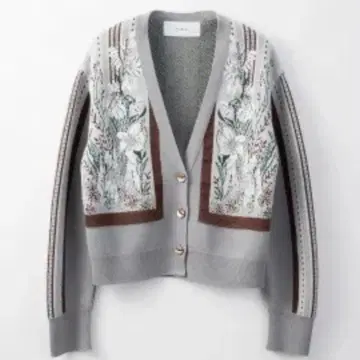 MURRAL Framedflower knit short cardigan