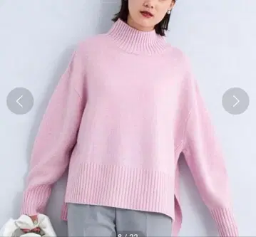 1회 착용 새상품급 그린 라벨 릴랙싱 23AW 세레니티 하이넥 니트