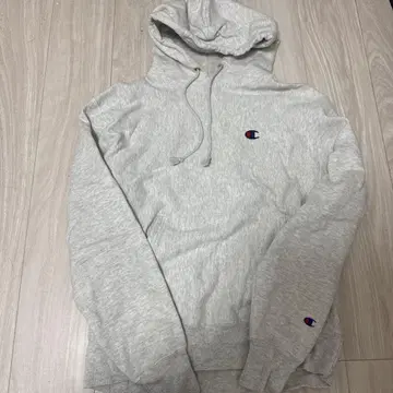 Champion 그레이 후드 부착 후드티
