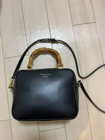 CHRISTIAN VILLA 대나무 핸들 스퀘어 백