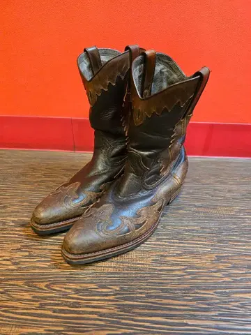 멋진 웨스턴 부츠 브라운 가죽