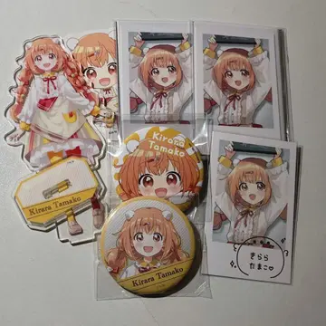 니지산지 키라 타마코 아크릴 스탠드 캔뱃지 폴라로이드 금박 스티커