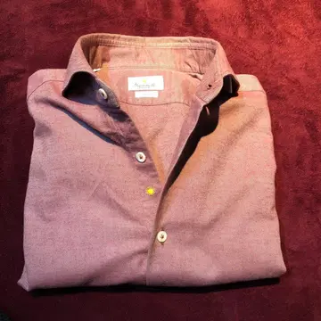 지안네토 호리젠탈 칼라 셔츠 M 40 보르도