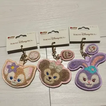 디즈니 캐릭터 자수 키링 3개 세트