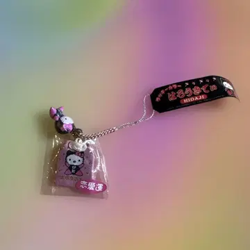 헬로키티 스트랩 사루보보 키티 핑크 연애 부적 포함