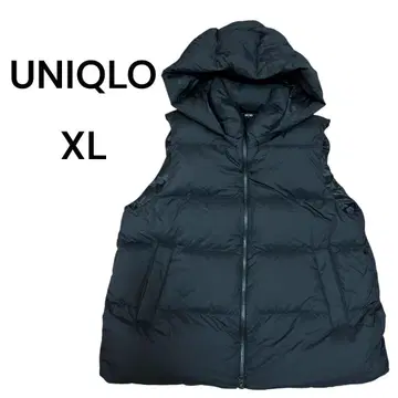 새상품급 UNIQLO 울트라 라이트 다운 베스트 블랙 XL 후드 부착