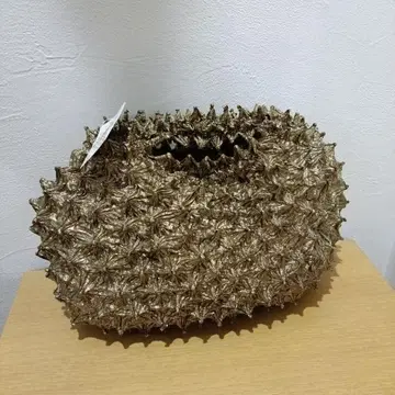 새상품 Bunzaburo 푸치 백 츠츠 브라운 골드 메탈릭 시보리