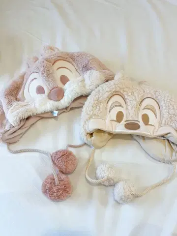 칩과 데일 복슬복슬 캡 모자 세트 (어린이용/성인용) 디즈니랜드 TDR