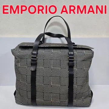 EMPORIO ARMANI 체크 무늬 보스턴 백