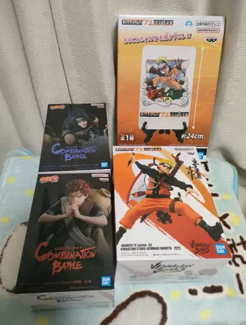 NARUTO 나루토/사스케/가아라 피규어 플레이트 세트