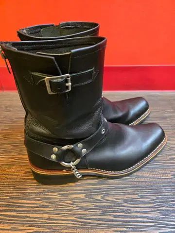 할인! 제법 깔끔한 라이더 부츠 블랙 가죽