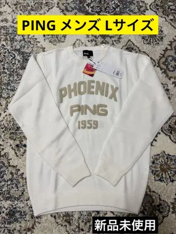 PING 크루넥 니트 풀오버 MENS L 사이즈 미사용 새상품 핑