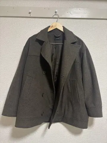 EMODA 다크 브라운 더블 브레스트 코트