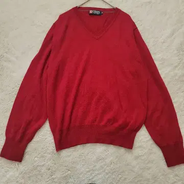 CHAPS 레드 V넥 스웨터 M