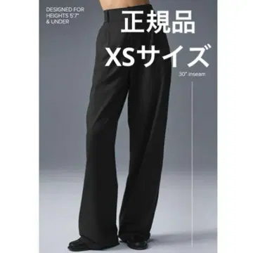 Alo 와이드 팬츠 블랙 블랙 XS