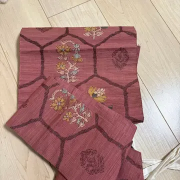 꽃무늬 핑크 계열 반폭 오비