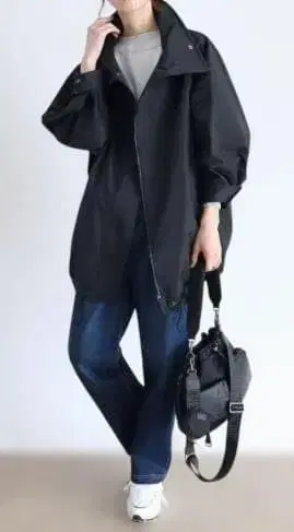 CLOVE (클로브) / 스탠드 카라 블루종 블랙 야마다야