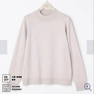 ORIHICA 미라쿠루 니트 비쥬 하이넥