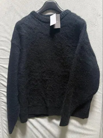 CLEL 모헤어 블렌드 샤기 디자인 니트 S 블랙