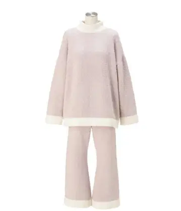 Francfranc 허리 워머 포함 촉촉 니트 파자마 라이트 핑크