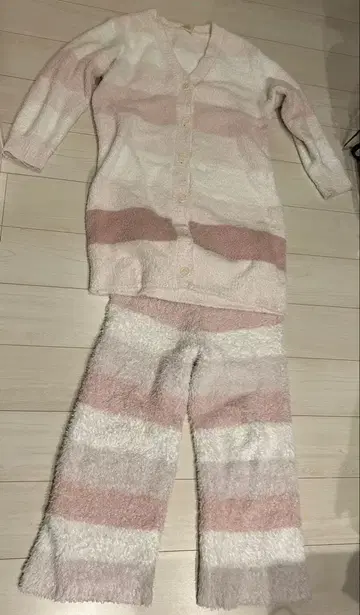 gelato pique 룸웨어 화이트 핑크 스트라이프