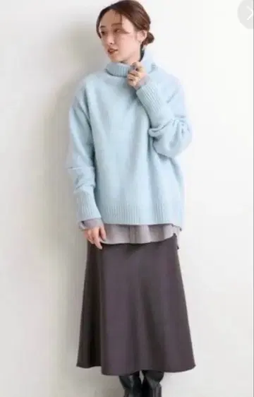 IENA 이에나 아쿠아 터틀넥 니트