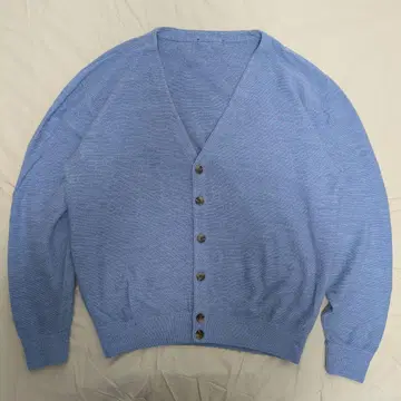 70s~80s 빈티지 아크릴 가디건 라이트 블루 스카이블루