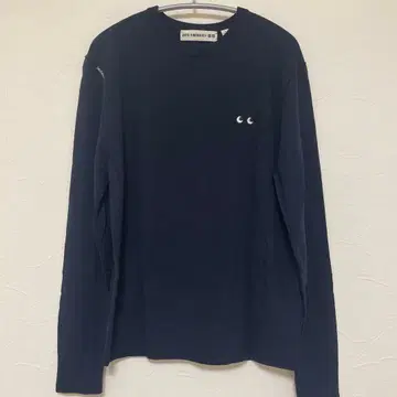 유니클로 x 안야 힌드마치 네이비 크루넥 스웨터 모 100% S