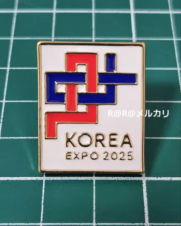박람회 한국관 핀 배지 화이트 한국 파빌리온