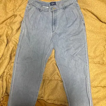 Kebez 라이트 블루 와이드 데님 팬츠